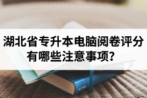 湖北省專升本電腦閱卷評分有哪些注意事項？