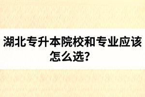 湖北專升本院校和專業(yè)應(yīng)該怎么選？公辦院校和民辦院校差別大嗎？