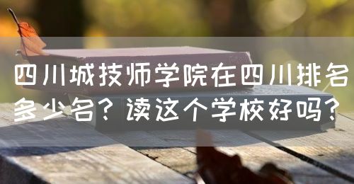 四川城技師學(xué)院在四川排名多少名？讀這個(gè)學(xué)校好嗎？(圖1)