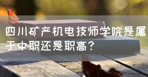 四川礦產(chǎn)機電技師學院是屬于中職還是職高？(圖1)