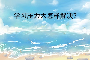 學(xué)習(xí)壓力大怎樣解決？